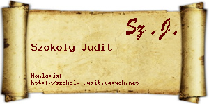 Szokoly Judit névjegykártya